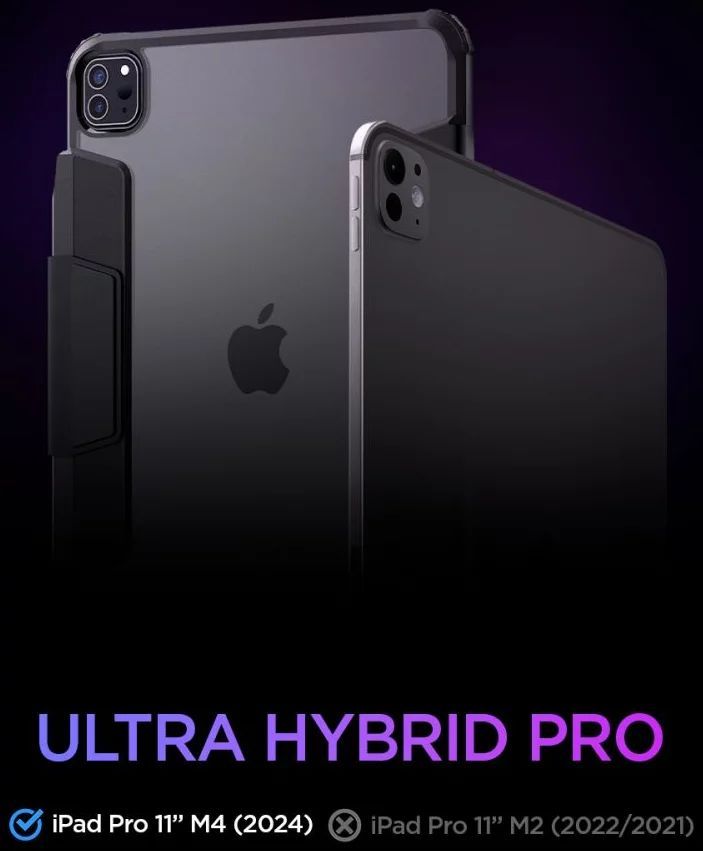 Spigen Ultra Hybrid Pro for iPad Pro 11" 2024 Black