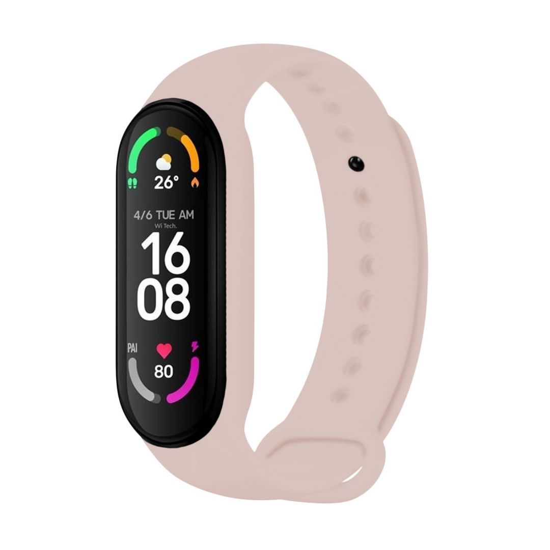 FIXED Szilikon szíj Xiaomi Band 7/ Mi Band 6/ Mi Band 5 okosórákhoz, pink