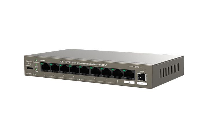 IP-COM G1110PF-8-102W 9GE+1SFP Ethernet Unmanaged Switch With 8-Port PoE