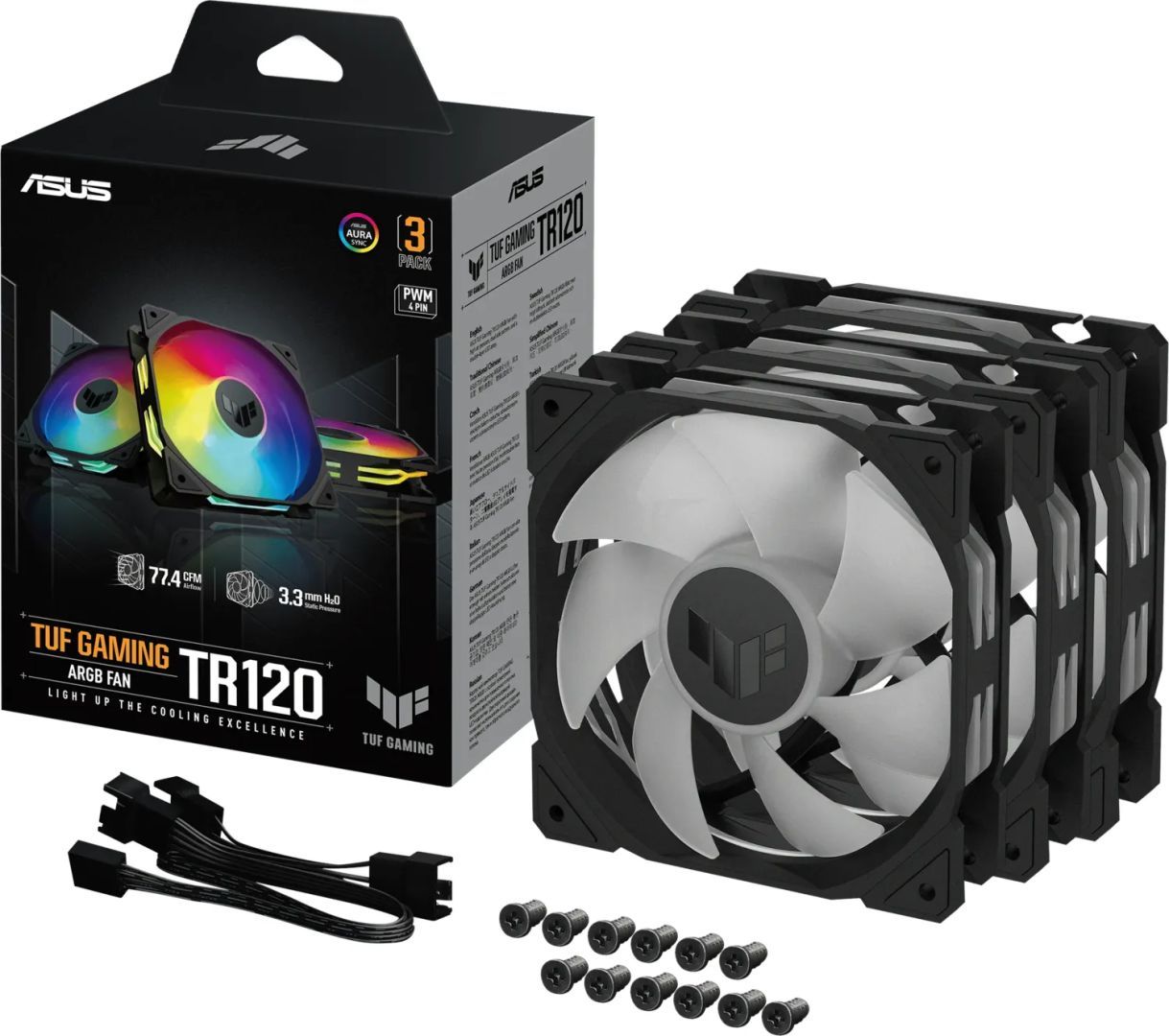 Asus TUF Gaming TR120 ARGB Triple Pack Black