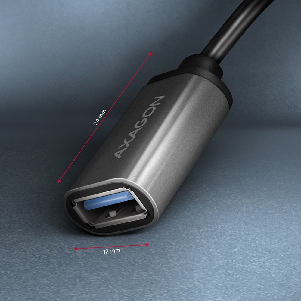 AXAGON RUCM-AFAC USB-C > USB-A Adapter Silver