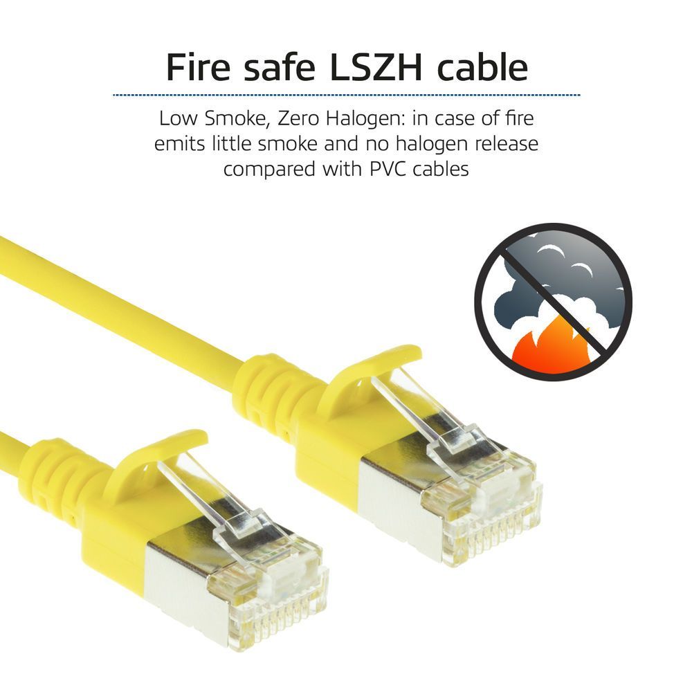 ACT CAT6A U-FTP Patch Cable 3m Yellow