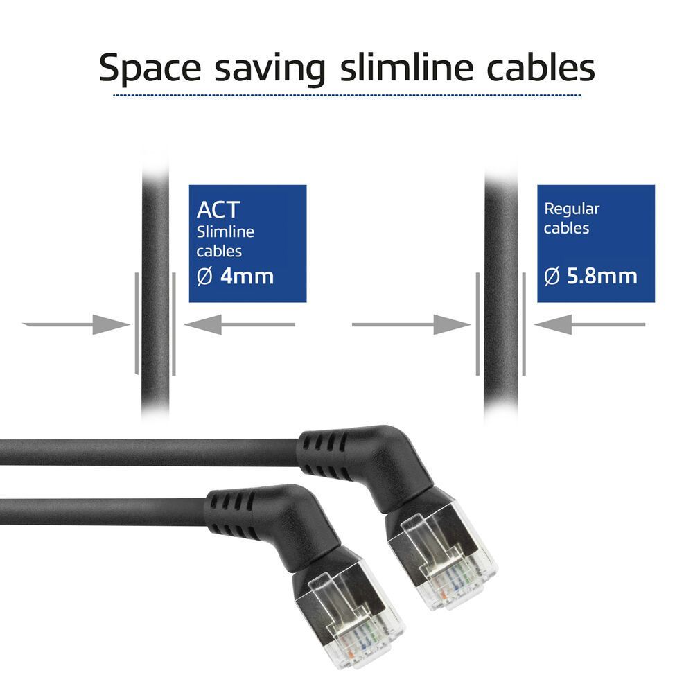 ACT CAT6A U-FTP Patch Cable 10m Black