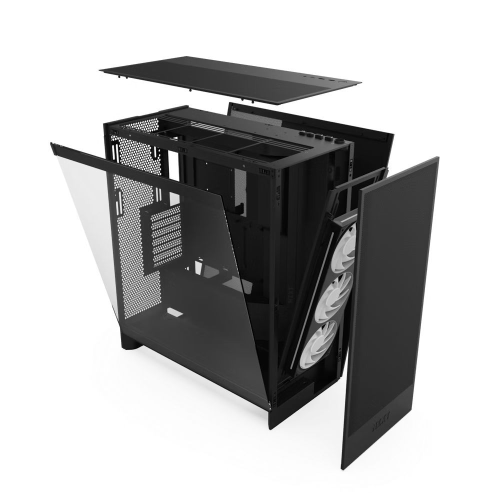 NZXT H7 Flow RGB (2024) Tempered Glass Matte Black