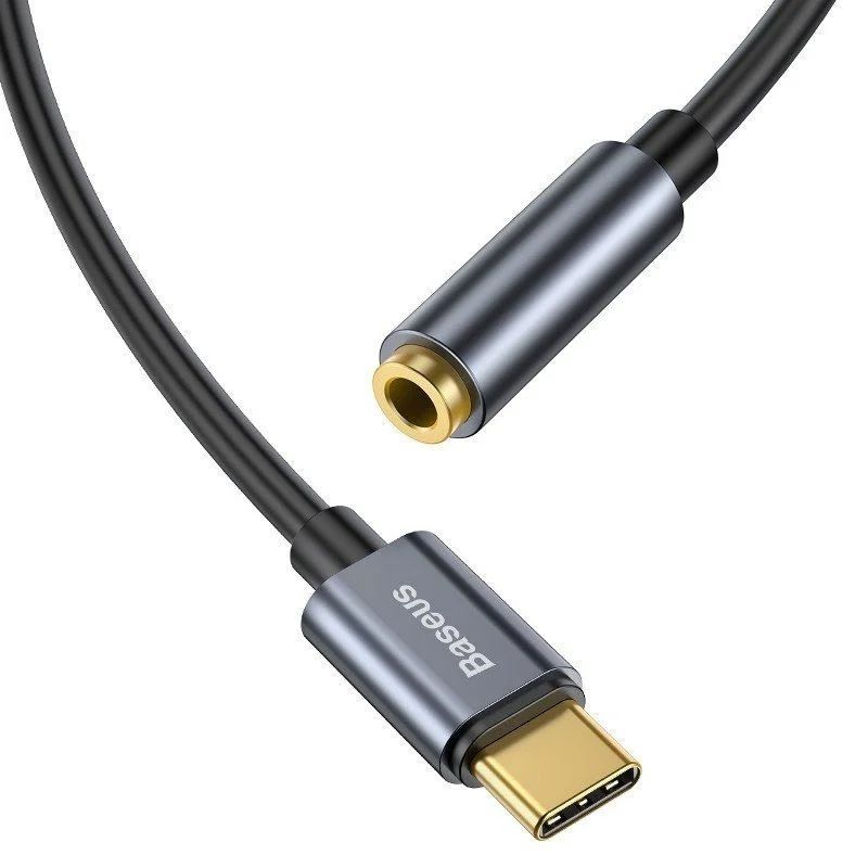 Baseus L54 USB-C - Mini Jack 3,5 mm Audioadapter 0,9m Grey