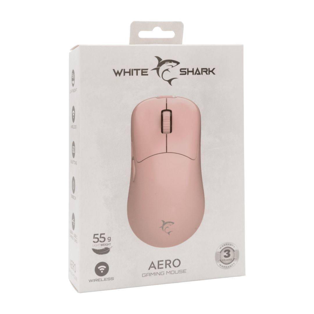 White Shark WGM-5015P Aero Wireless Gaming mouse Pink