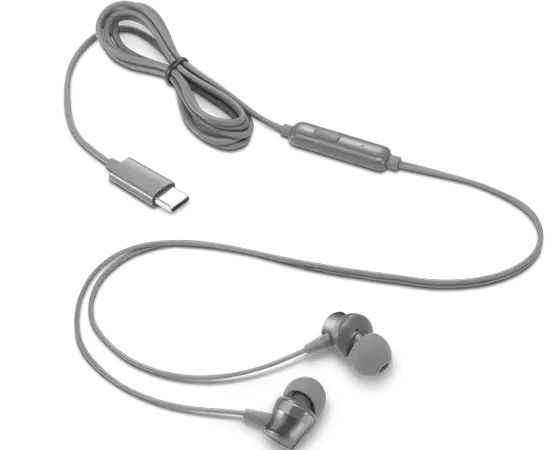 Lenovo 300 USB-C Wired In-Ear Headphone Grey