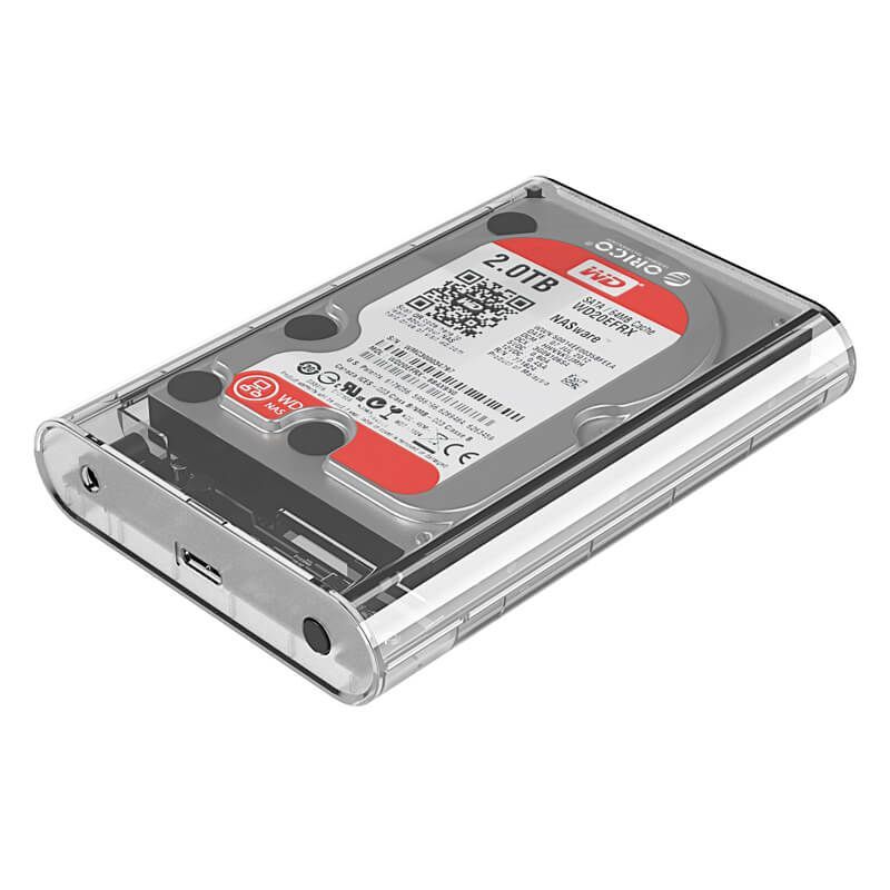 Orico 3139U3-EU-CR 3,5" USB3.0 External Hard Drive Enclosure Transparent