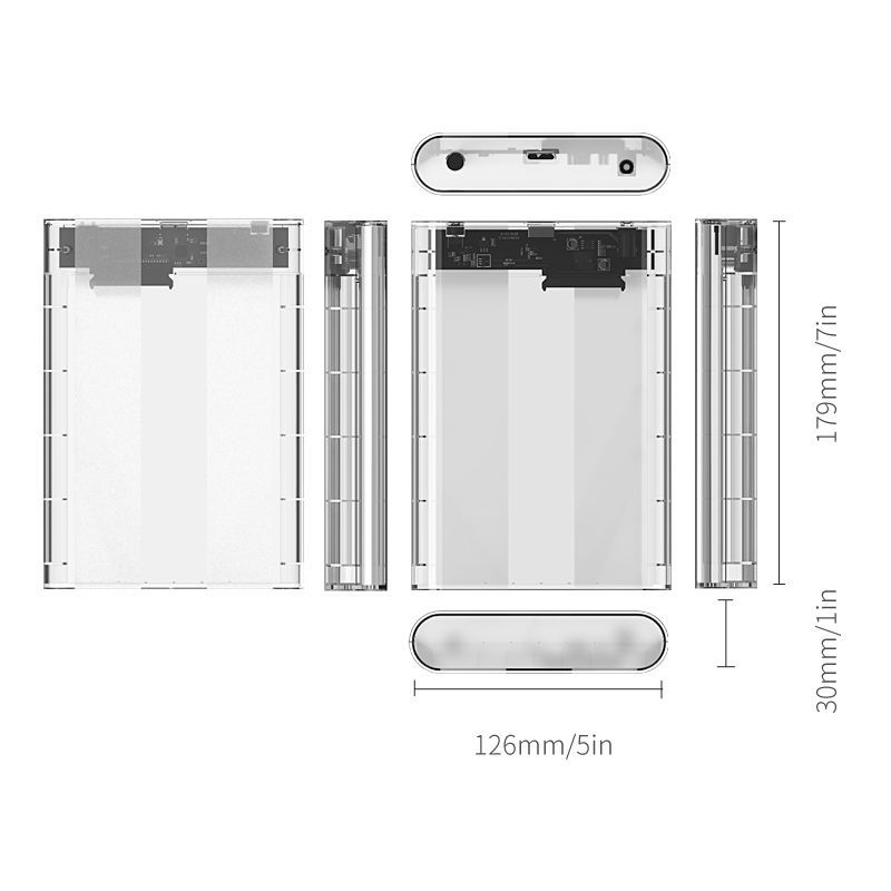 Orico 3139U3-EU-CR 3,5" USB3.0 External Hard Drive Enclosure Transparent