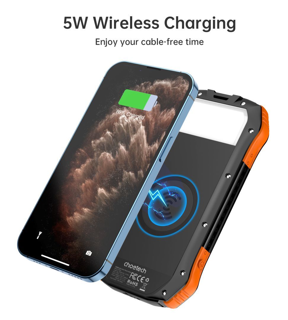 Choetech B659 10000mAh Solar PowerBank Black/Orange