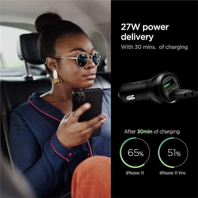 Spigen Car Charger F31QC USB-C PD 3.0 QC Total 48W