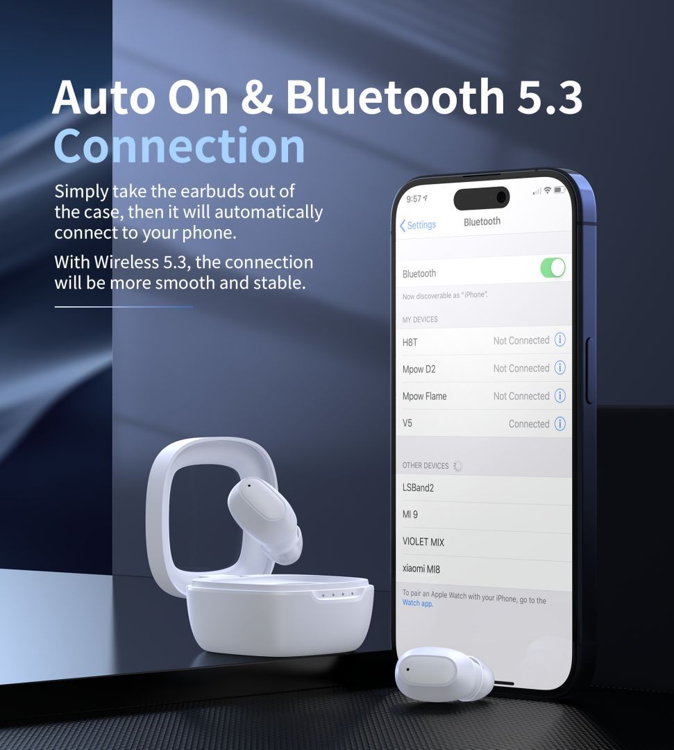 Choetech BH-T23 LuminaCube ENC TWS Bluetooth Headset White