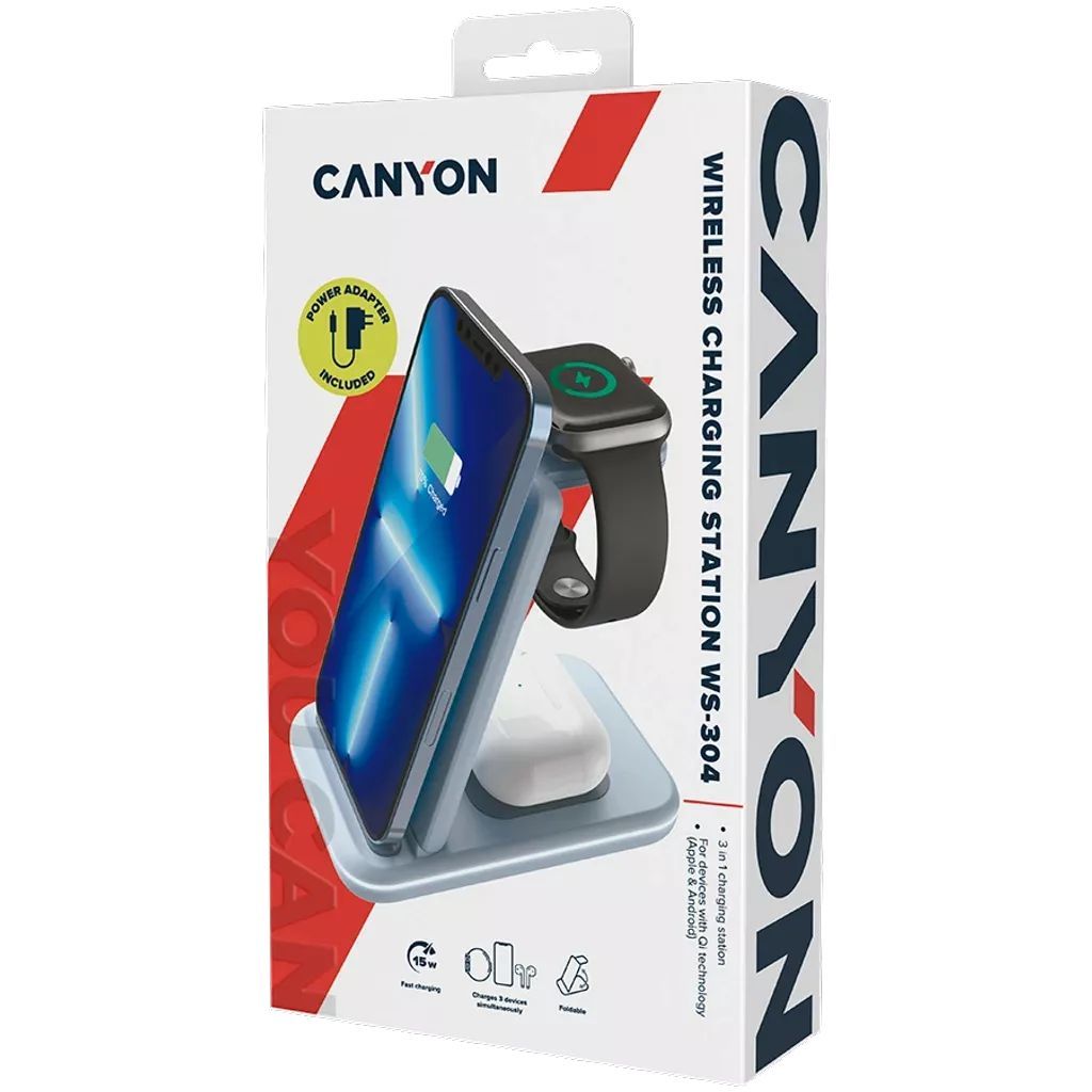 Canyon CNS-WCS304BL Wireless Charging Station Blue