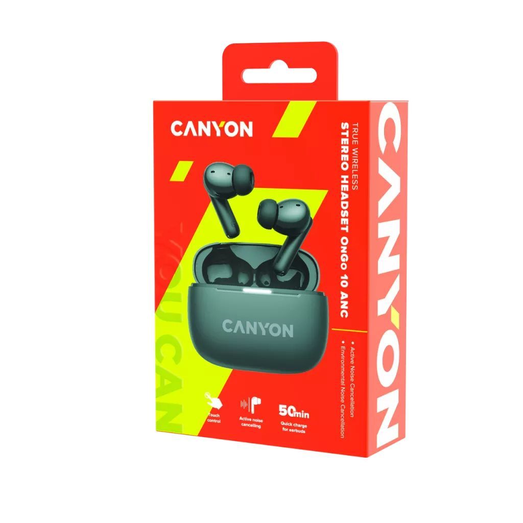 Canyon TWS-10 ANC+ENC Bluetooth Headset Dark Gray