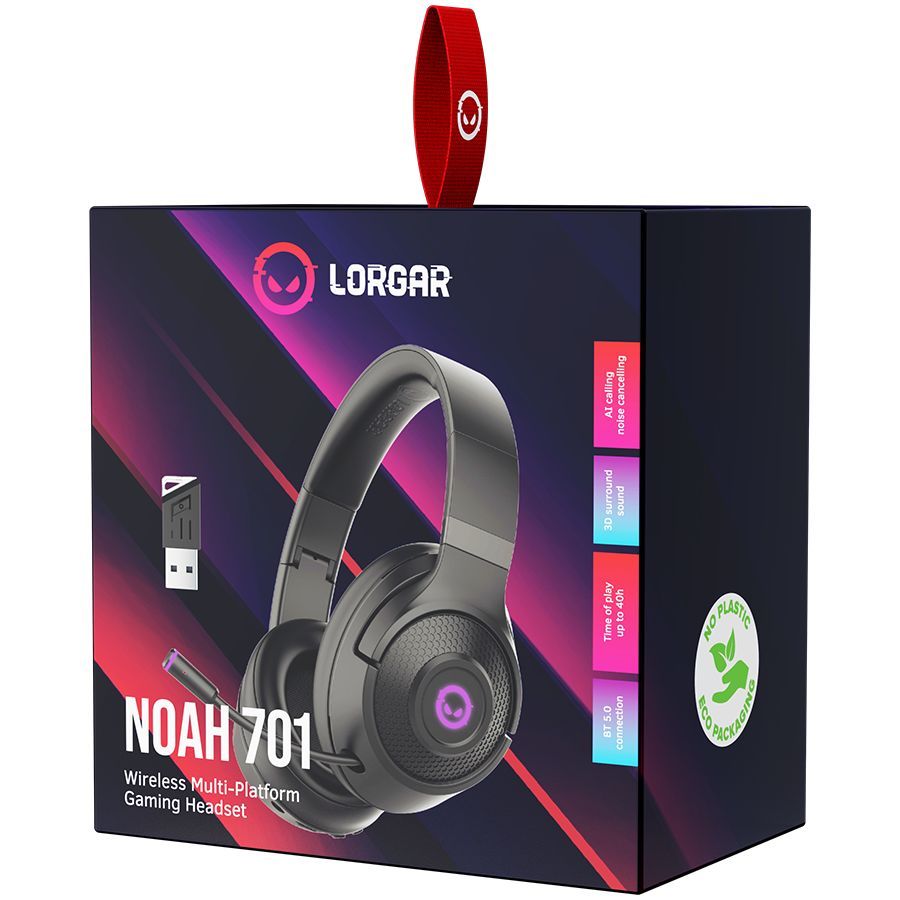 LORGAR Noah 701 Wireless Bluetooth Gaming Headset Black