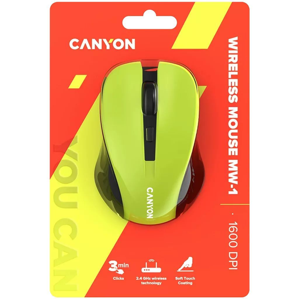 Canyon MW-1 Wireless Optical Mouse Yellow