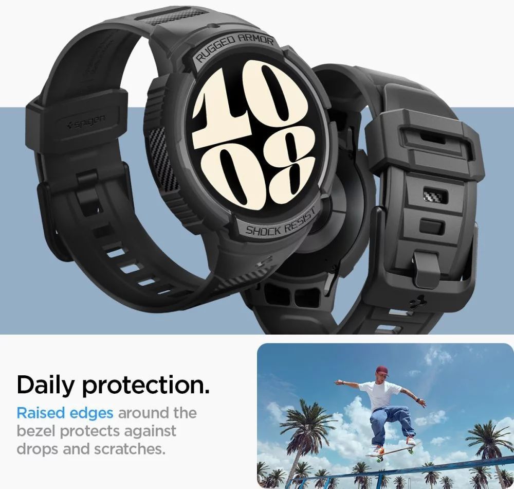 Spigen Rugged Armor Pro Samsung Galaxy Watch6 44mm Black