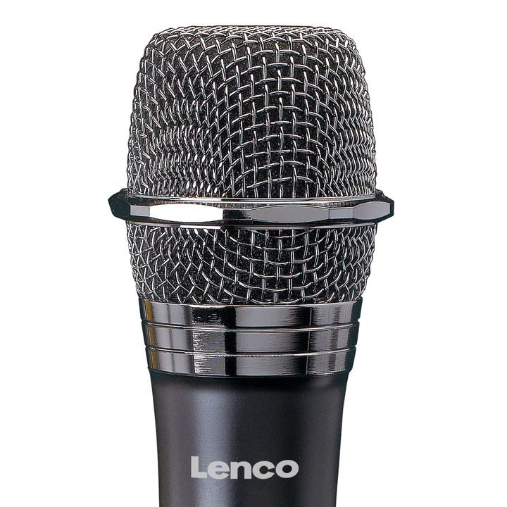 Lenco MCW-011BK wireless Microphone with 6,3mm battery powered receiver Black