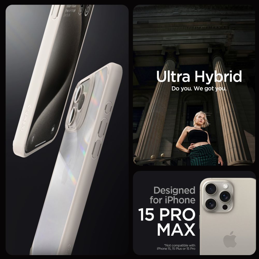 Spigen Ultra Hybrid iPhone 15 Pro Max Natural Titanium