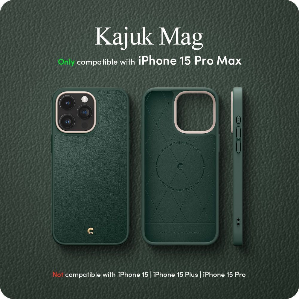 Spigen Cyrill Kajuk MagSafe for iPhone 15 Pro Max Forest Green