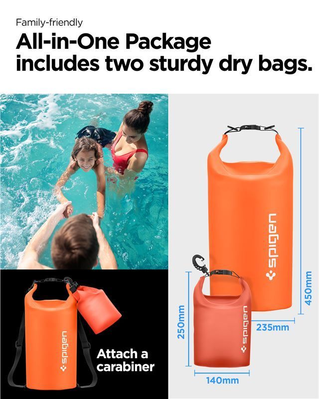 Spigen Aqua Shield WaterProof Dry Bag 20L + 2L A630 Sunset Orange