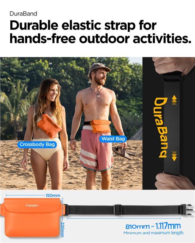 Spigen Aqua Shield WaterProof Waist Bag A620 2 Pack Sunset Orange