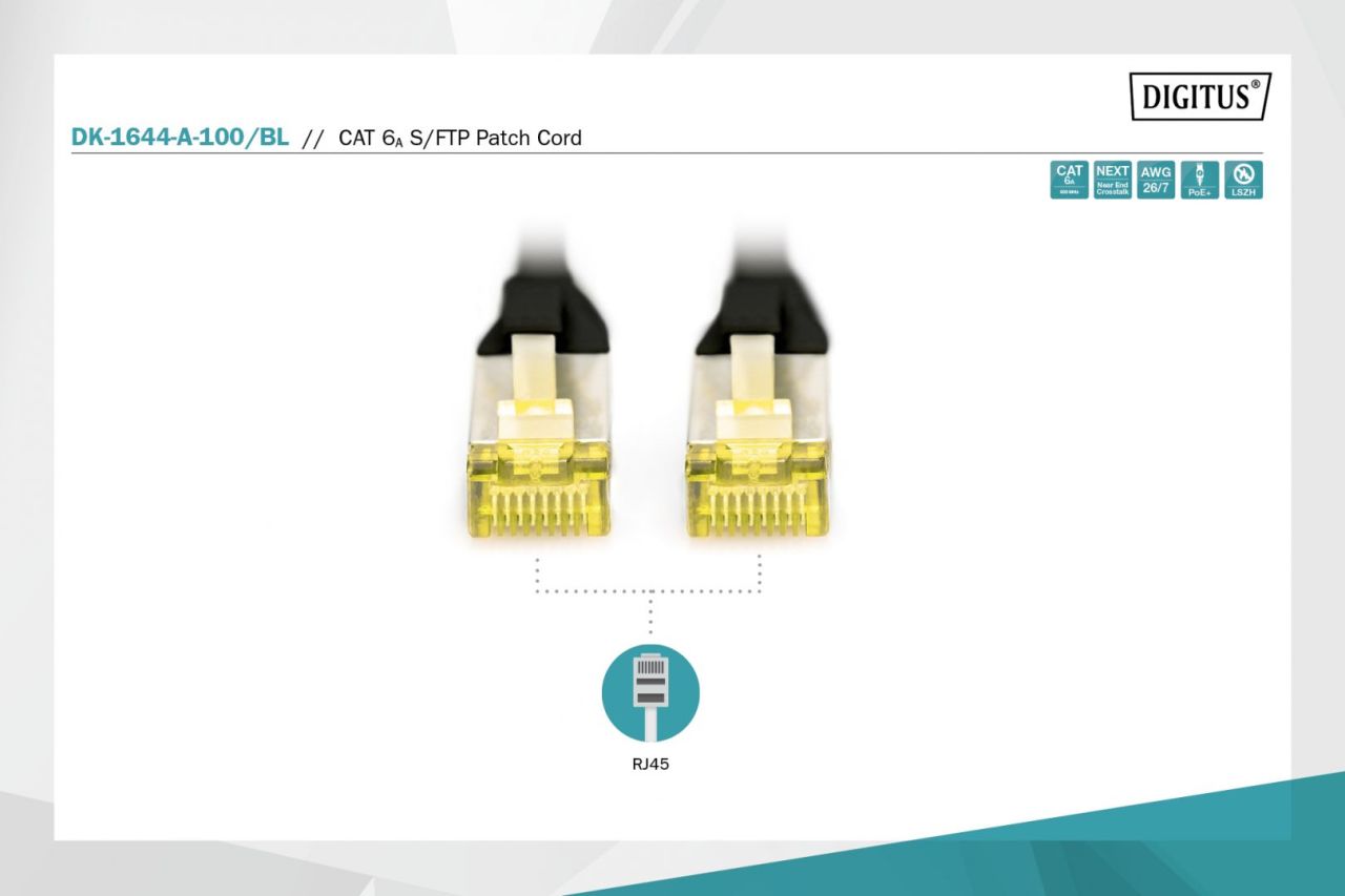 Digitus CAT6A S-FTP Patch Cable 10m Black