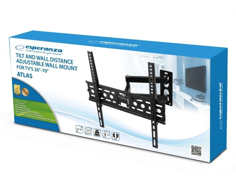 Esperanza ERW016 Atlas TV Wall mount 26"-70" Black