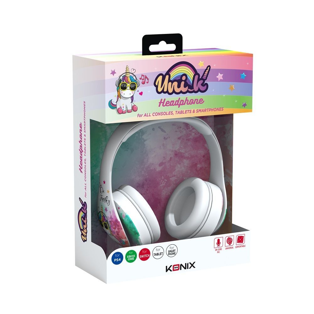 KONIX Unik Be Funky Gaming Headset White