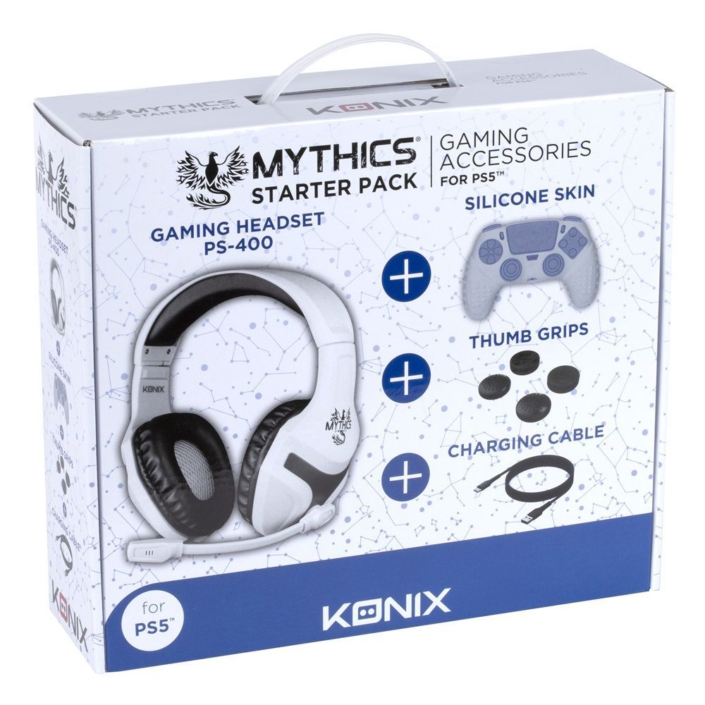 KONIX Mythics PS-400 Gaming Headset PS5 Starter Pack White