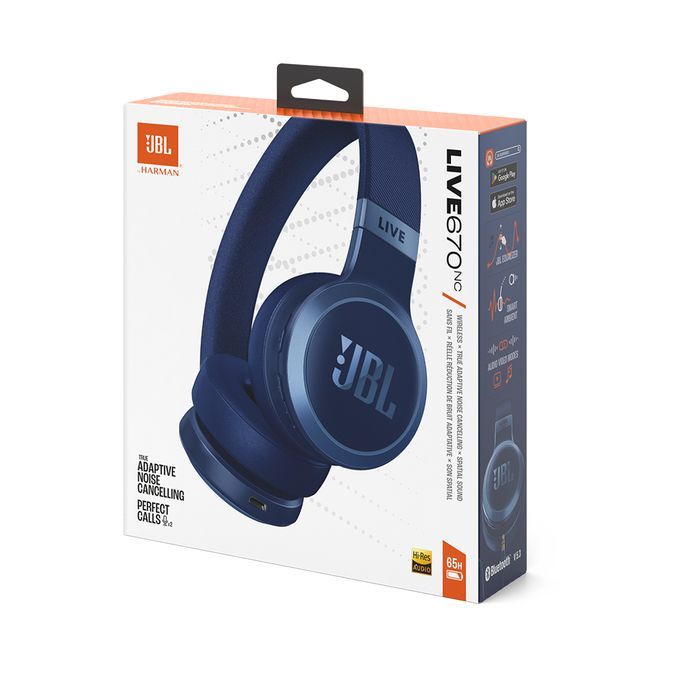 JBL Live 670NC Bluetooth Headset Blue