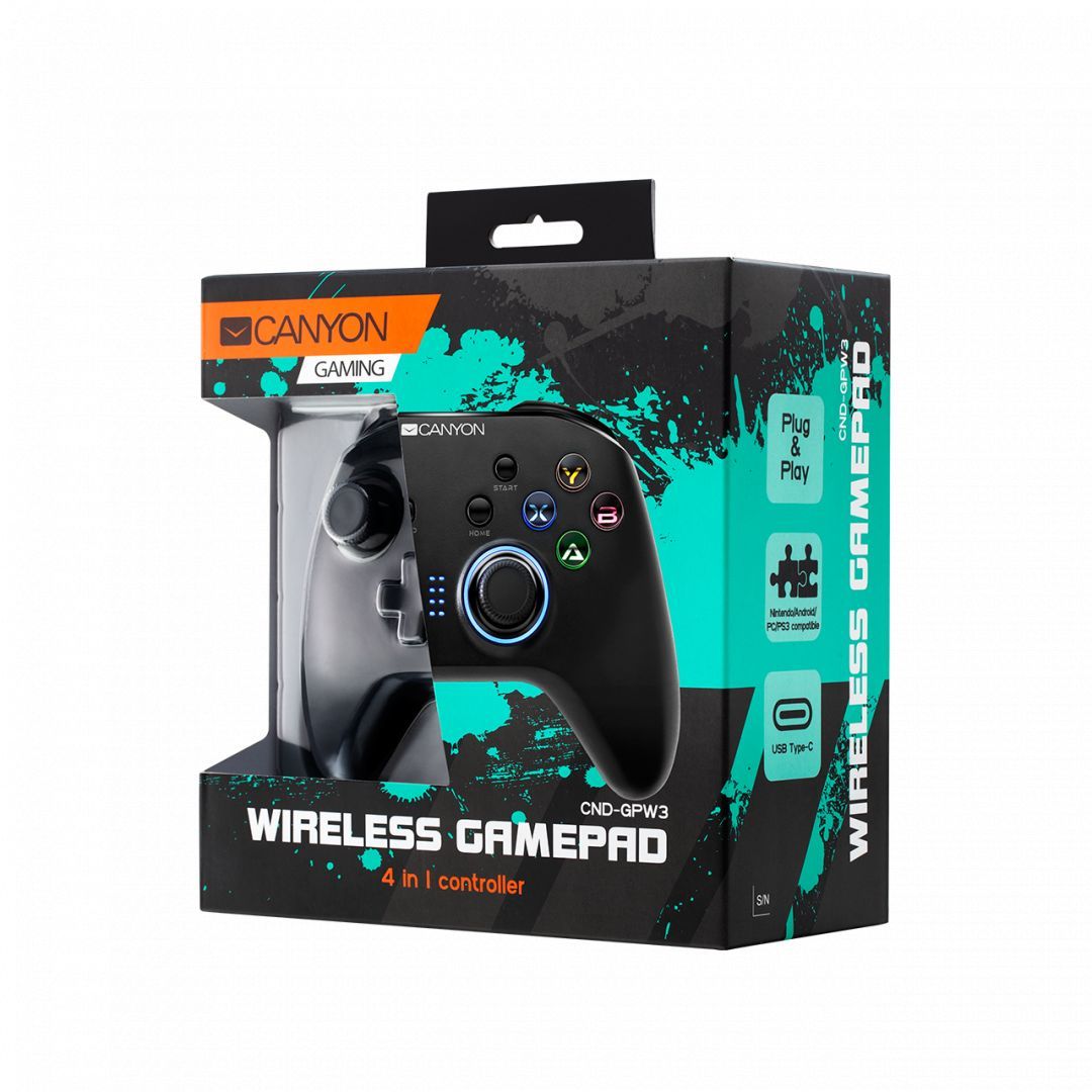 Canyon CND-GPW3 4-in-1 Wireless Gamepad Black