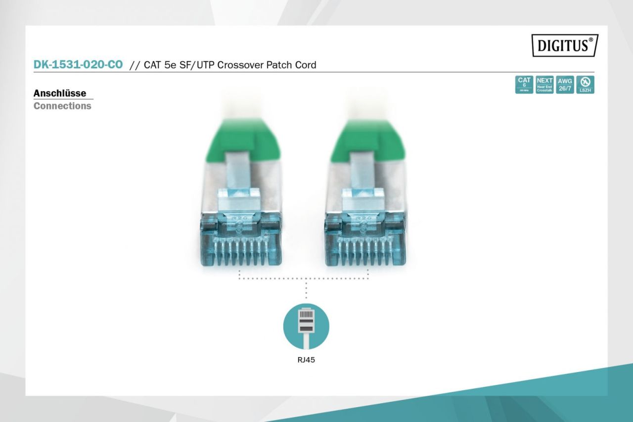 Digitus CAT5e SF-UTP Patch Cable 2m Grey