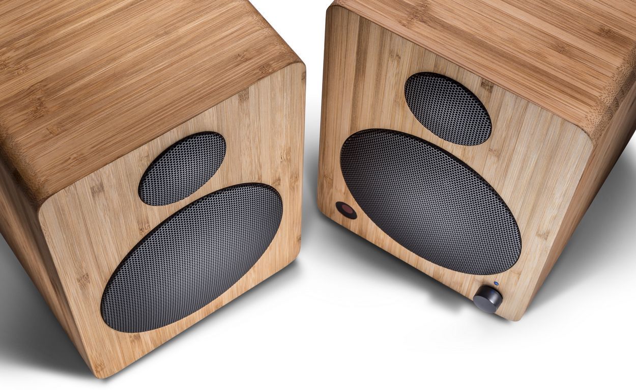 wavemaster Cube Mini Neo Bluetooth Speaker System Bamboo