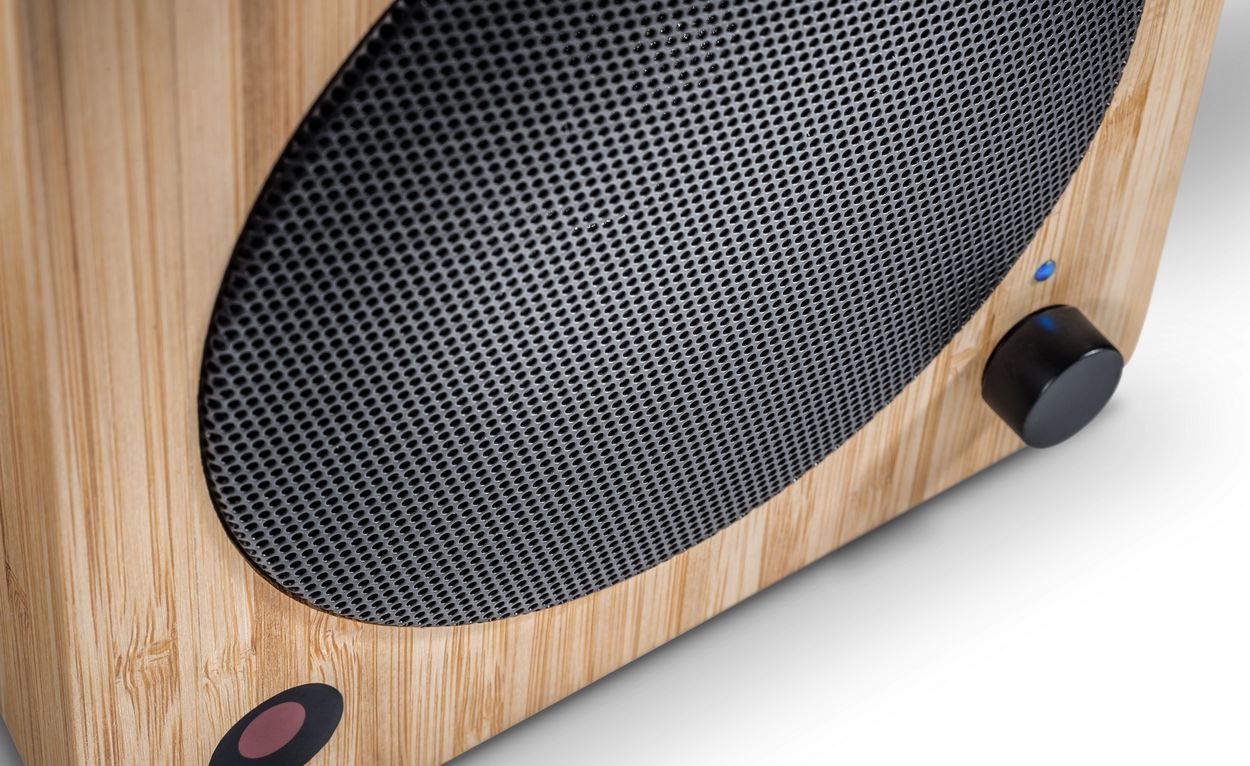 wavemaster Cube Mini Neo Bluetooth Speaker System Bamboo