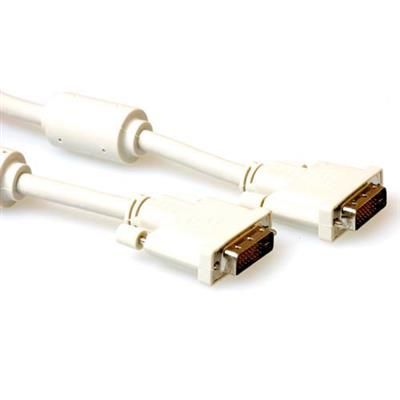 ACT DVI-D Dual Link cable male to male High Quality 10m Ivory