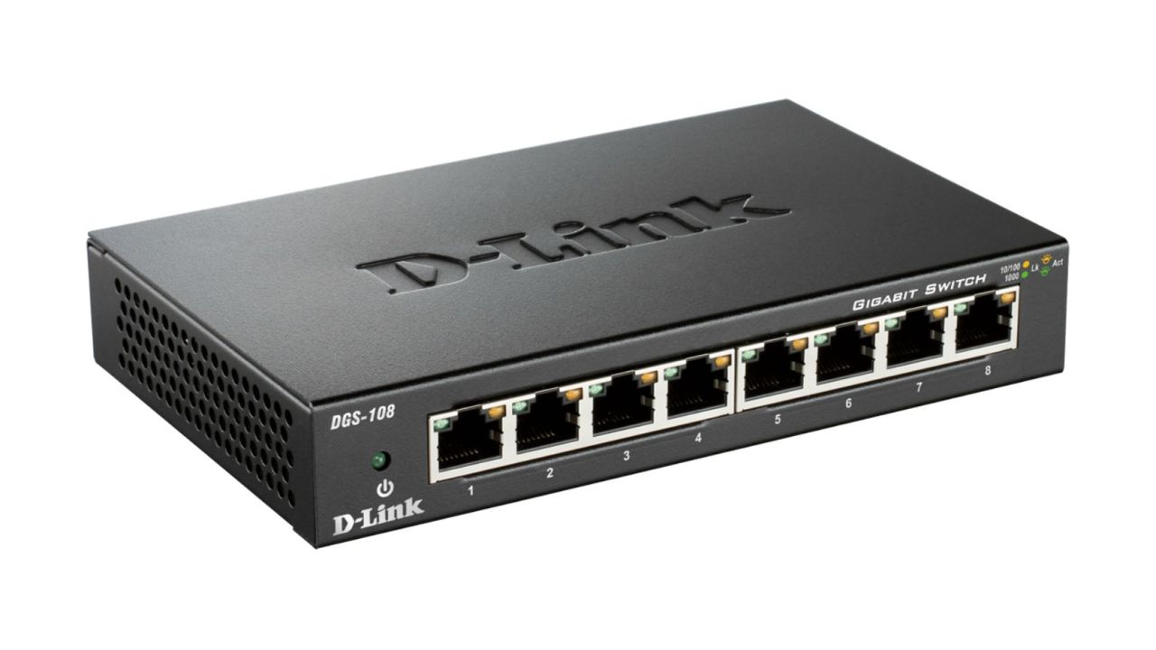 D-Link DGS‑108GL 8‑Port Gigabit Unmanaged Desktop Switch