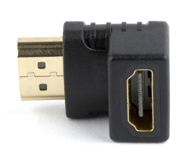 Gembird A-HDMI90-FML HDMI right angle adapter 90° downwards Blalck