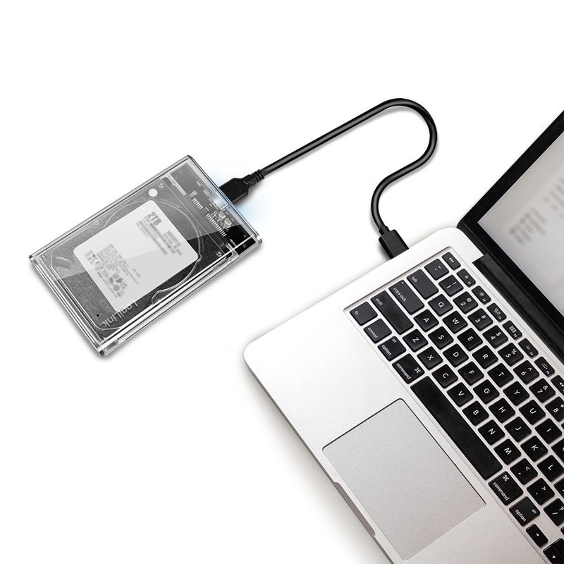 Logilink External HDD enclosure 2,5" HDD/SSD, USB 3.0 tool-free Transparent