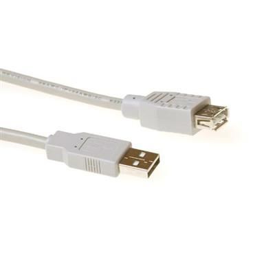 ACT USB 2.0 A male to USB A female 3m Ivory