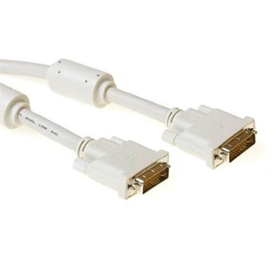 ACT DVI-I Dual Link cable male to male High Quality 2m Ivory