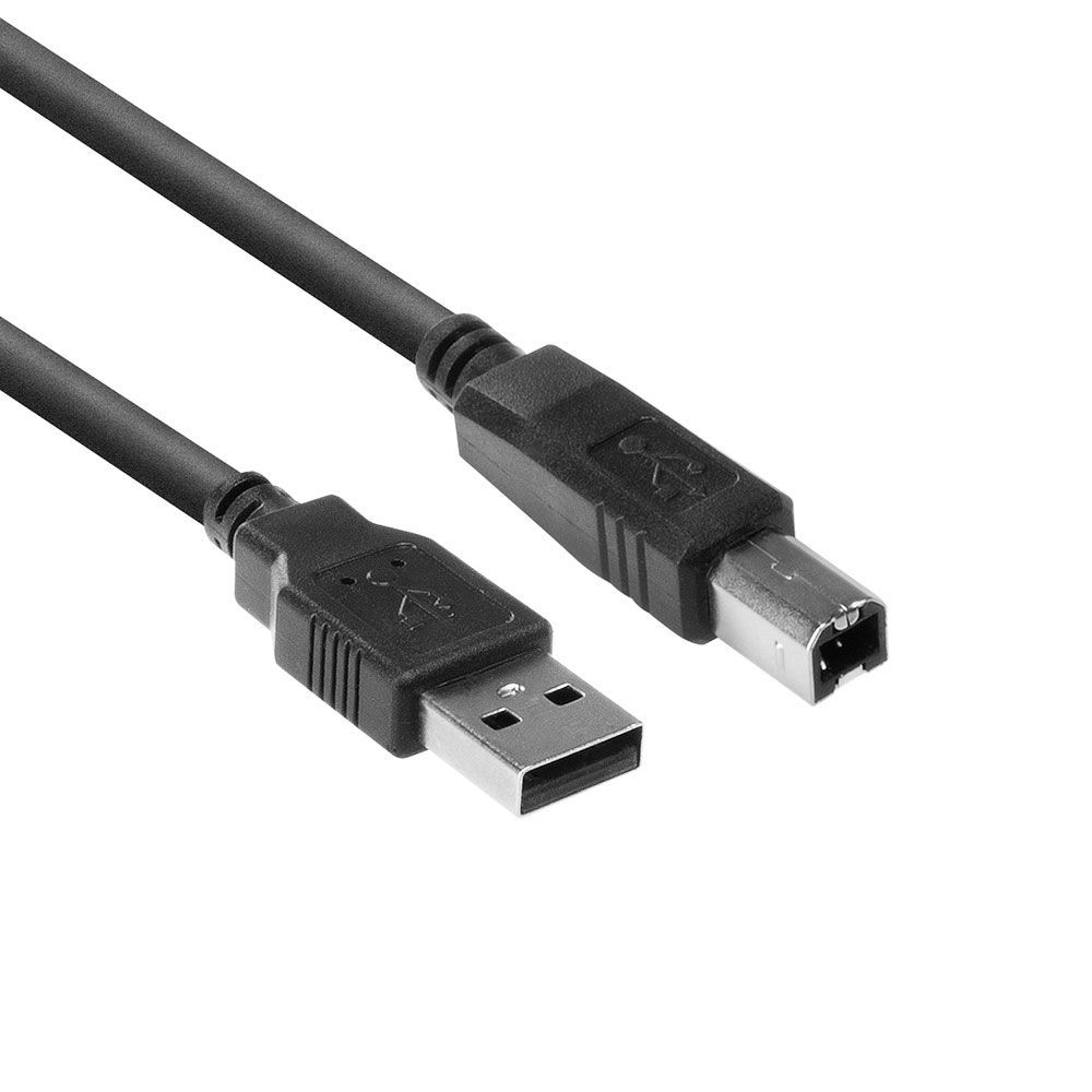 ACT USB 2.0 A male to USB B male 3m Black