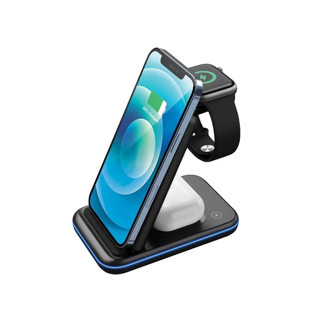 Canyon WS-304 3-in-1 Wireless Charging Station Black