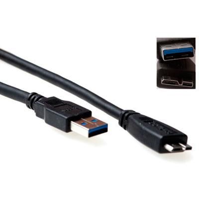 ACT USB 3.0 A male to USB micro B male 0,5m Black