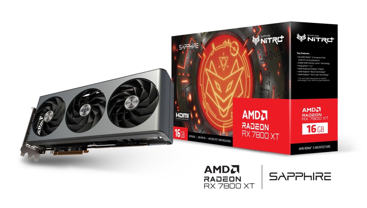 Sapphire Radeon RX7800 XT 16GB DDR6 OC Nitro+