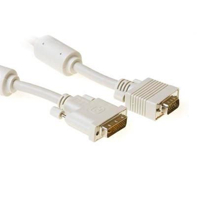 ACT High quality Conversion cable DVI-A male to VGA male 5m Ivory