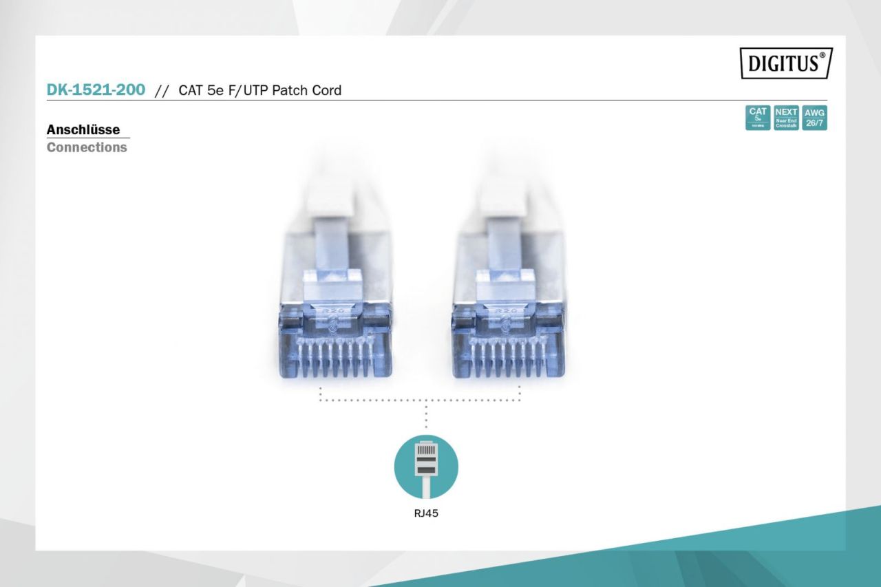 Digitus CAT5e F-UTP Patch Cable 20m Grey