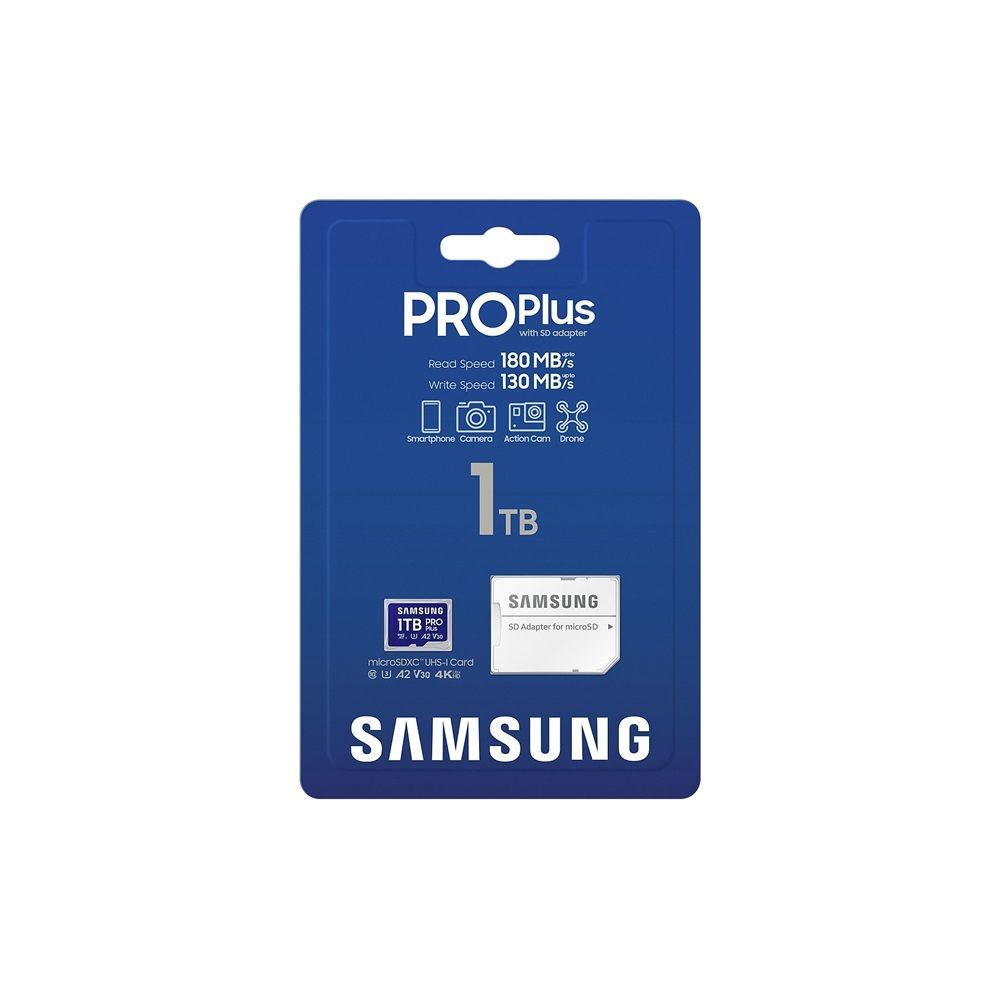 Samsung 1TB microSDXC Pro Plus Class10 U3 A2 V30 + adapterrel