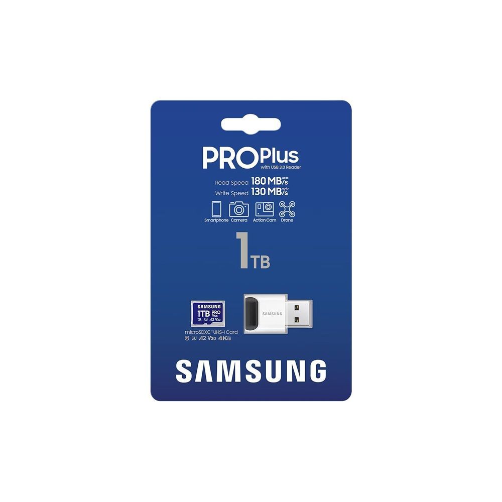 Samsung 1TB microSDXC Pro Plus Class10 U3 A2 V30 + Kártyaolvasó