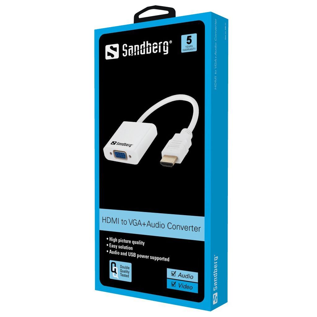 Sandberg HDMI to VGA+Audio Converter White